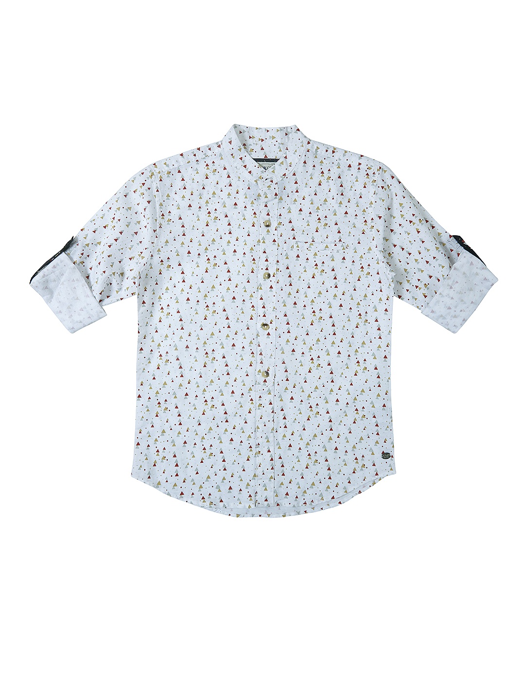 

Gini and Jony Boys White Standard Regular Fit Printed Casual Shirt