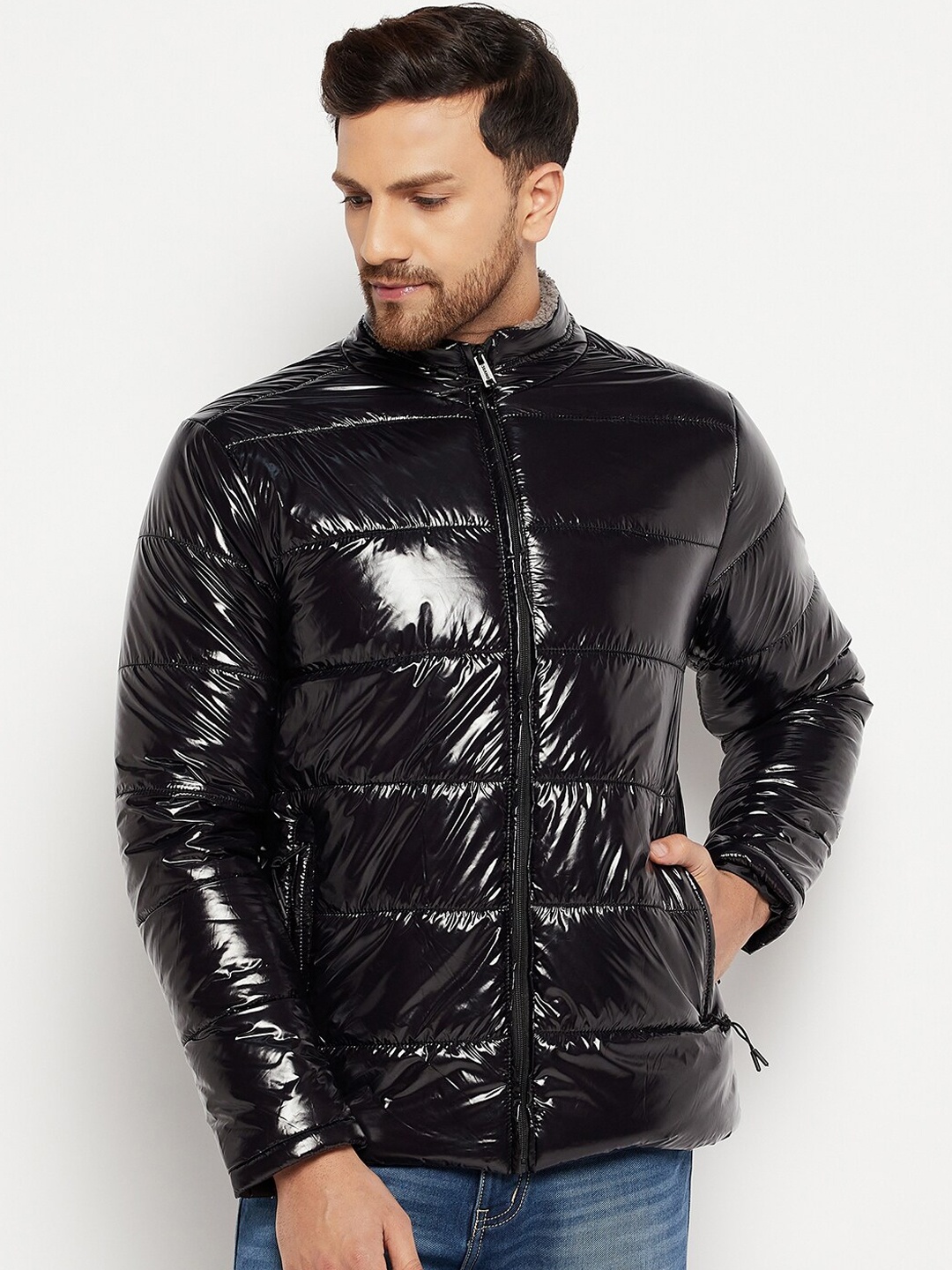 

Okane Men Black Lightweight Padded Jacket