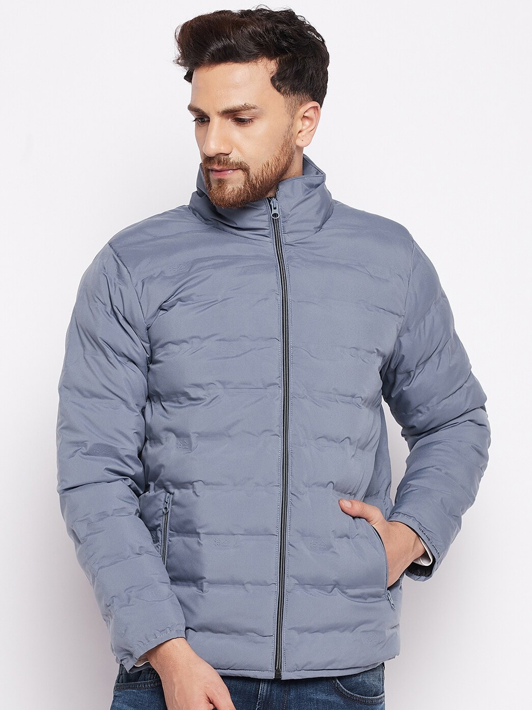 

Okane Men Blue Lightweight Padded Jacket
