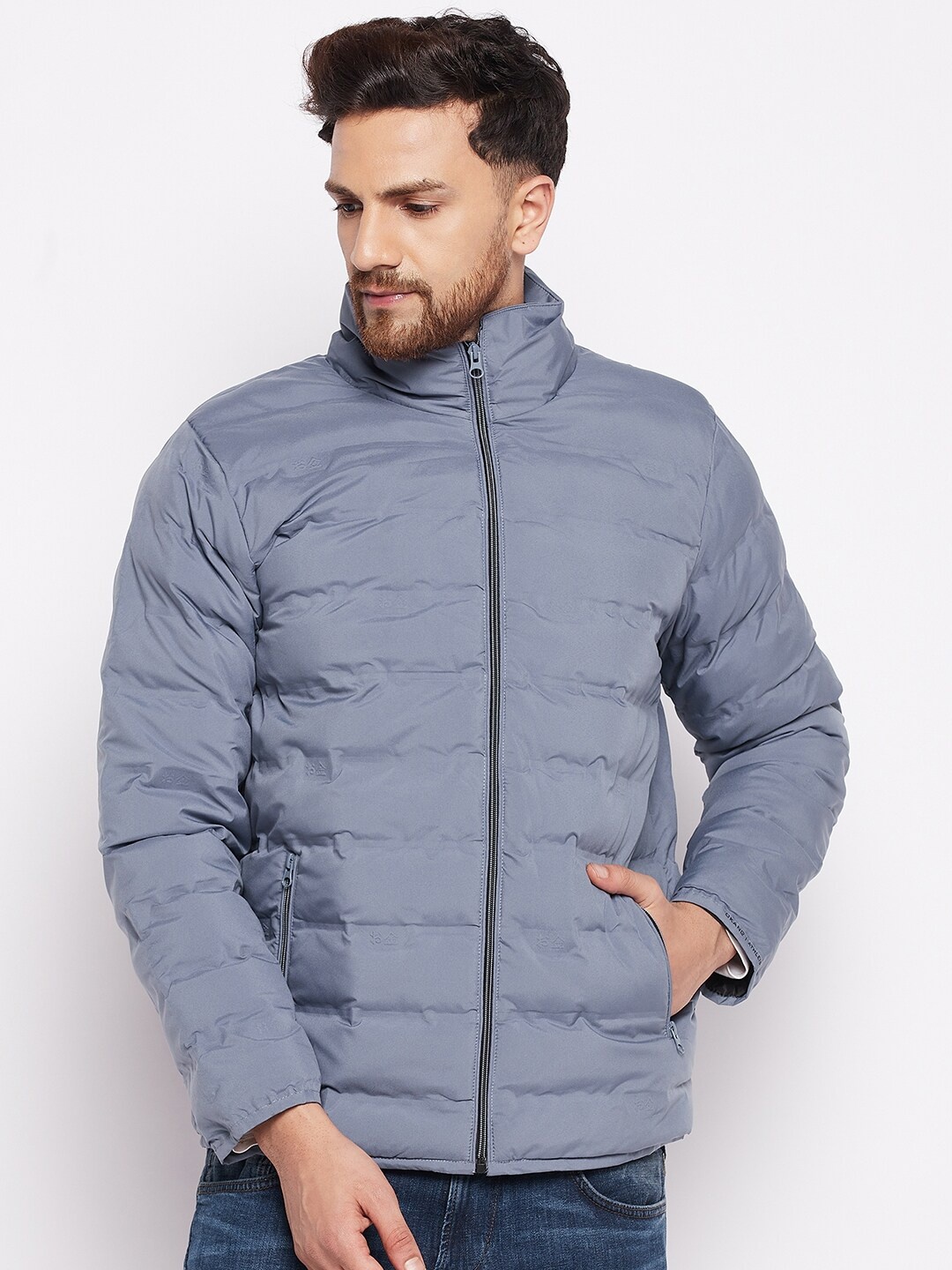 

Okane Men Blue Lightweight Padded Jacket