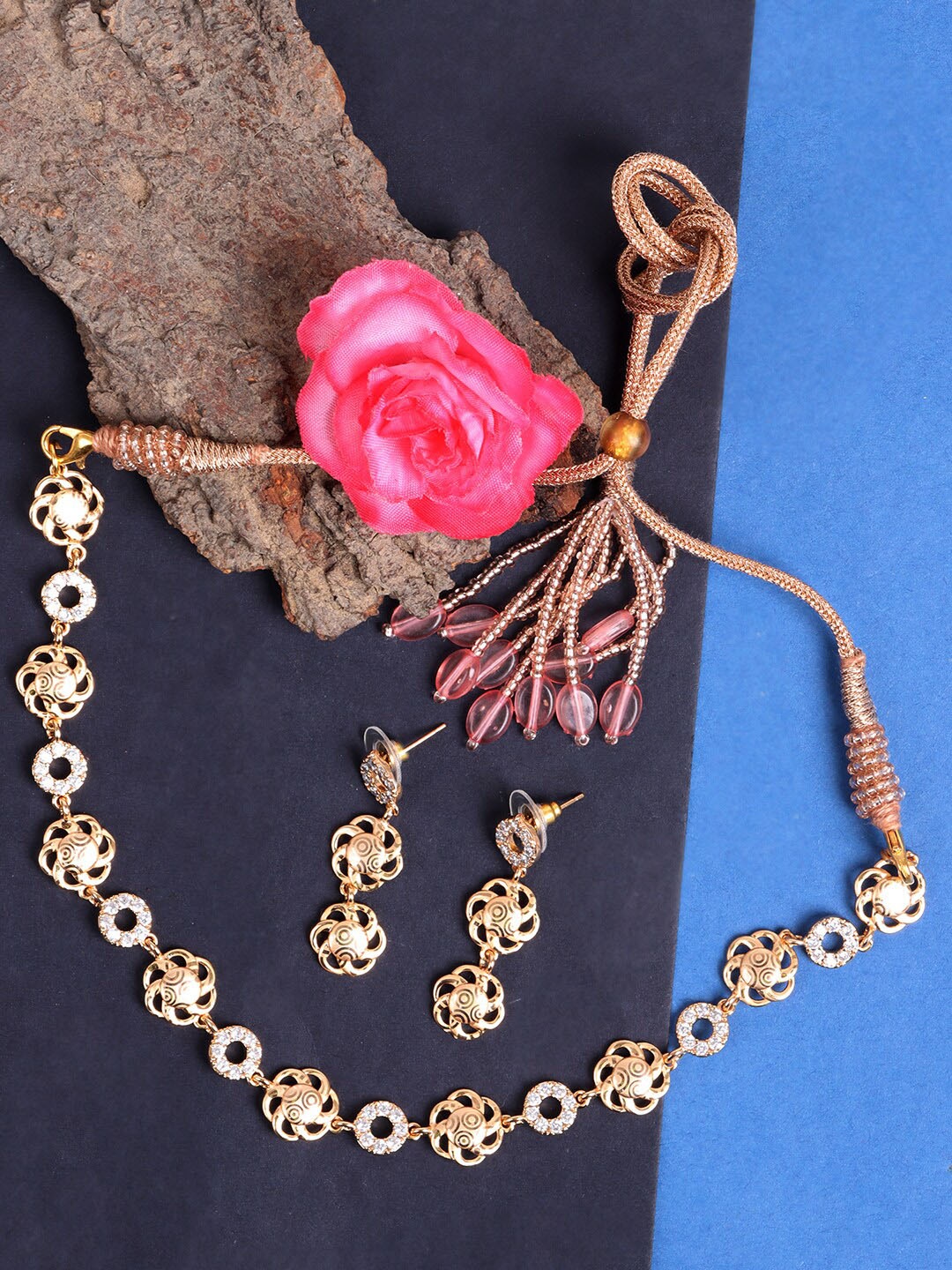 

JEWELS GEHNA Women Gold Plated Jewellery Set