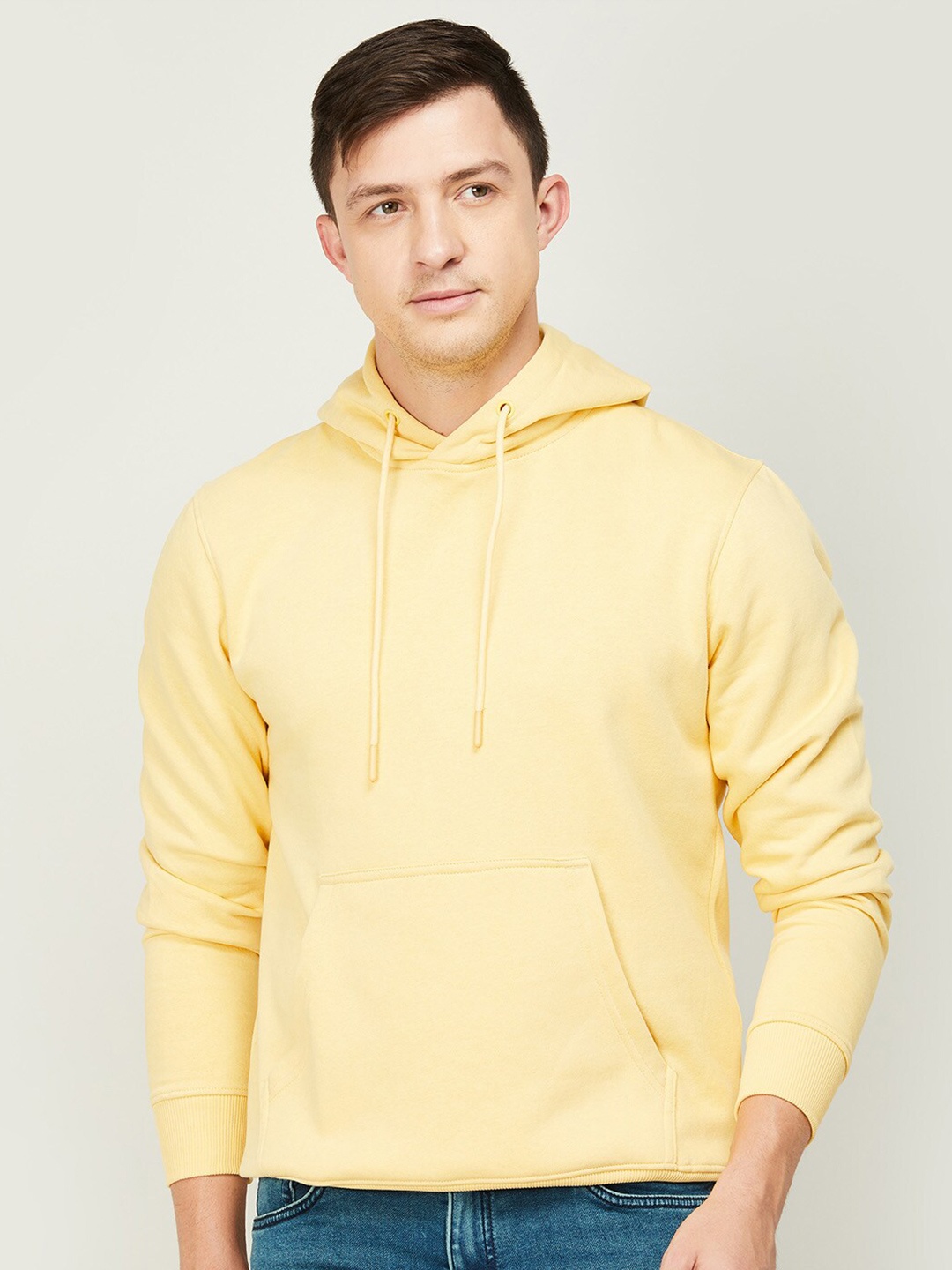 

Fame Forever by Lifestyle Men Yellow Hooded Sweatshirt