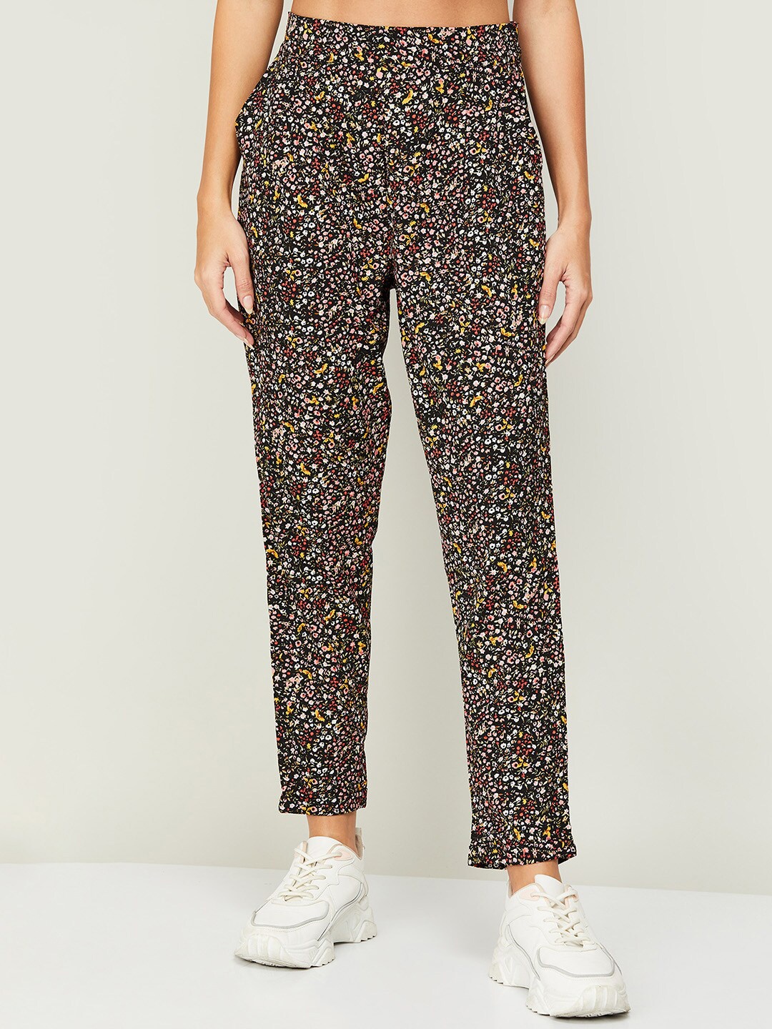 

Fame Forever by Lifestyle Women Brown & Pink Floral Printed Trouser