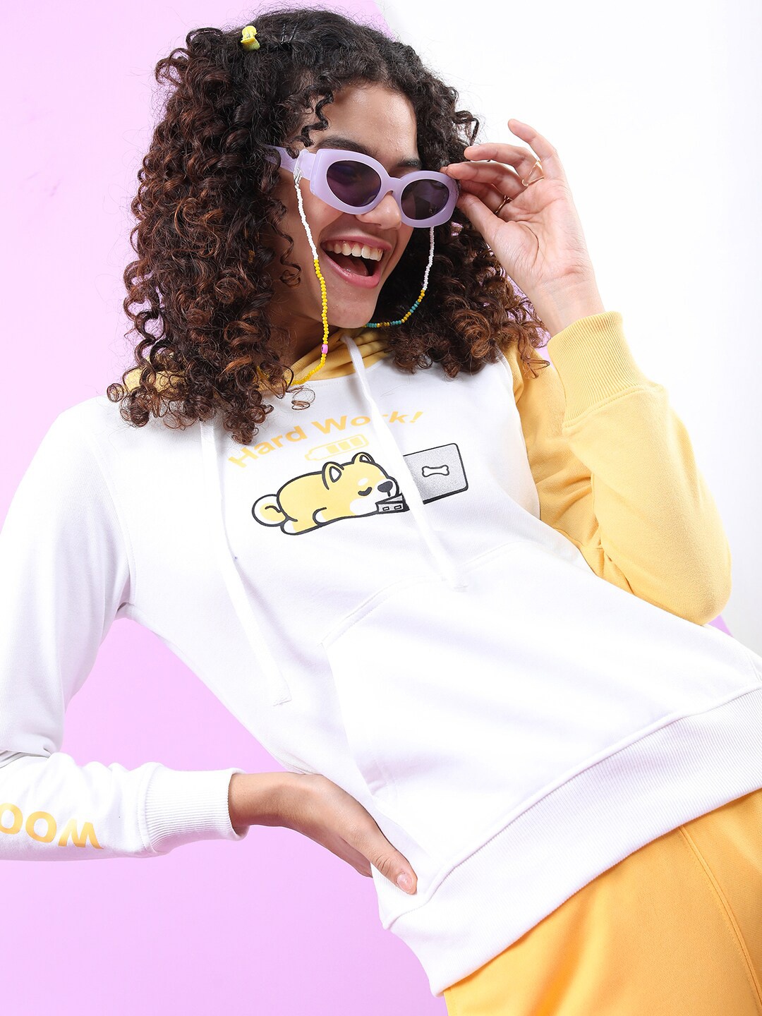 

Tokyo Talkies Women White Typography Sweatshirt