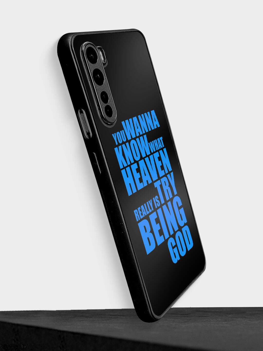 

macmerise Black & Blue Typography Printed OnePlus Nord Bumper Phone Back Case