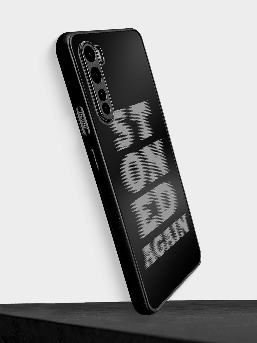 

macmerise Black & Grey Printed OnePlus Nord Bumper Phone Back Case