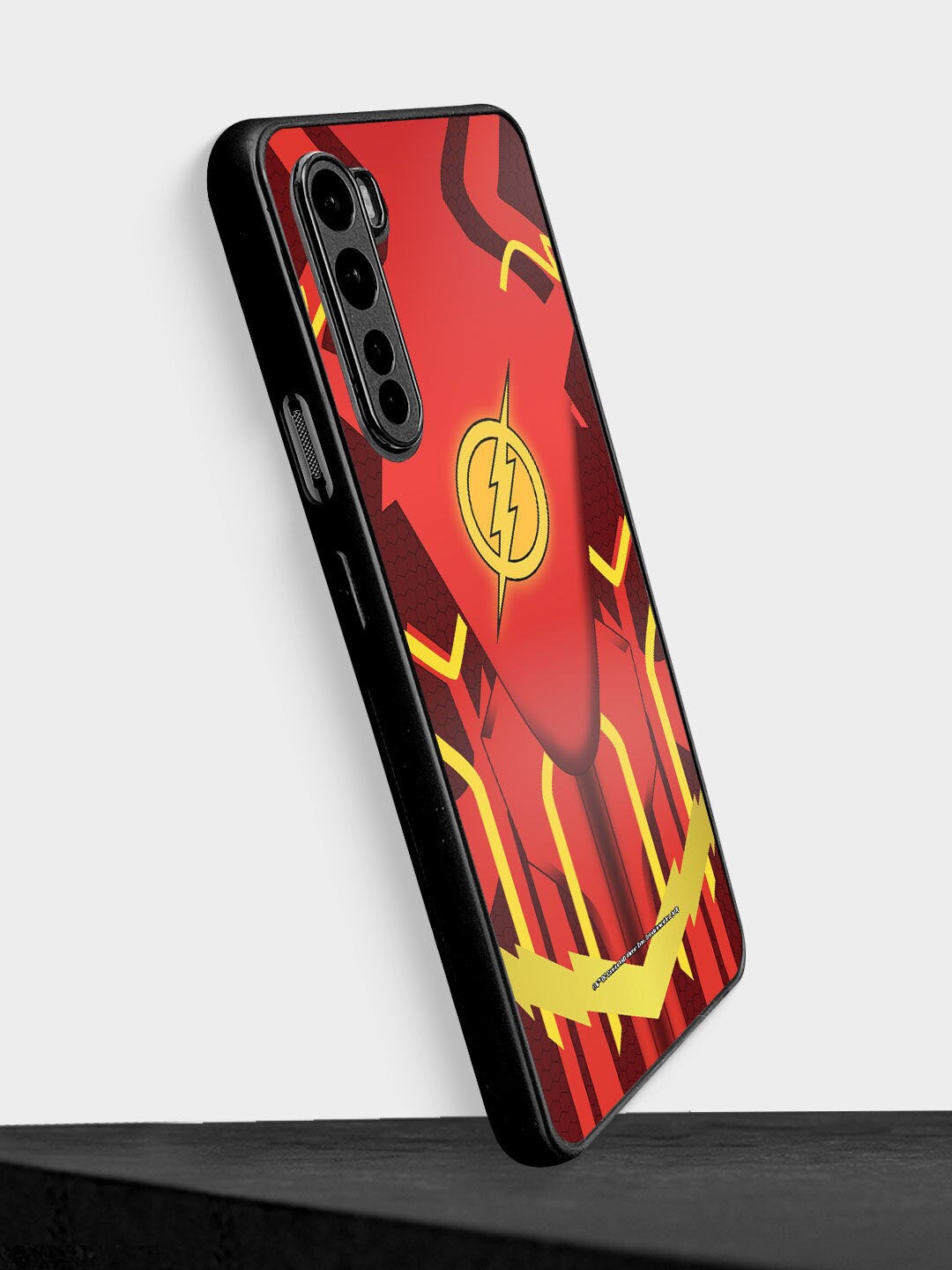 

macmerise Red & Yellow Printed OnePlus Nord Bumper Phone Back Case