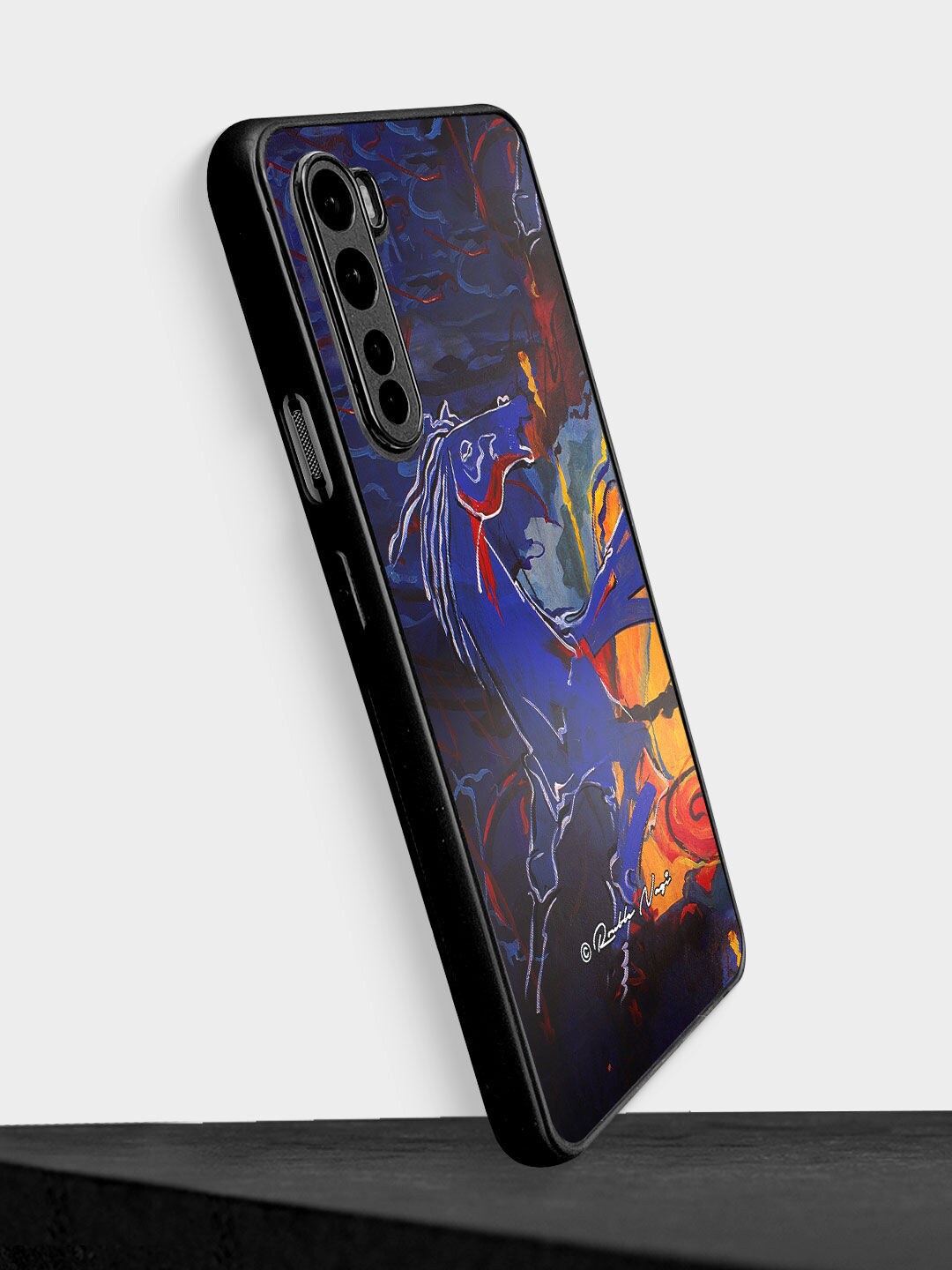 

macmerise Navy Blue & Purple Printed Oneplus Nord Bumper Phone Case