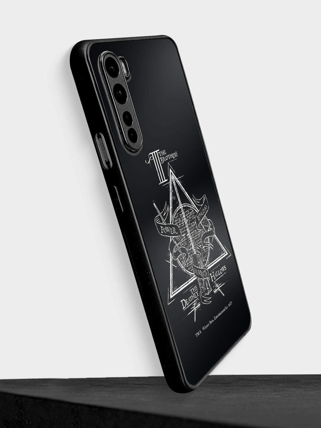 

macmerise Black The Deathly Hallows Printed OnePlus Nord Bumper Back Case