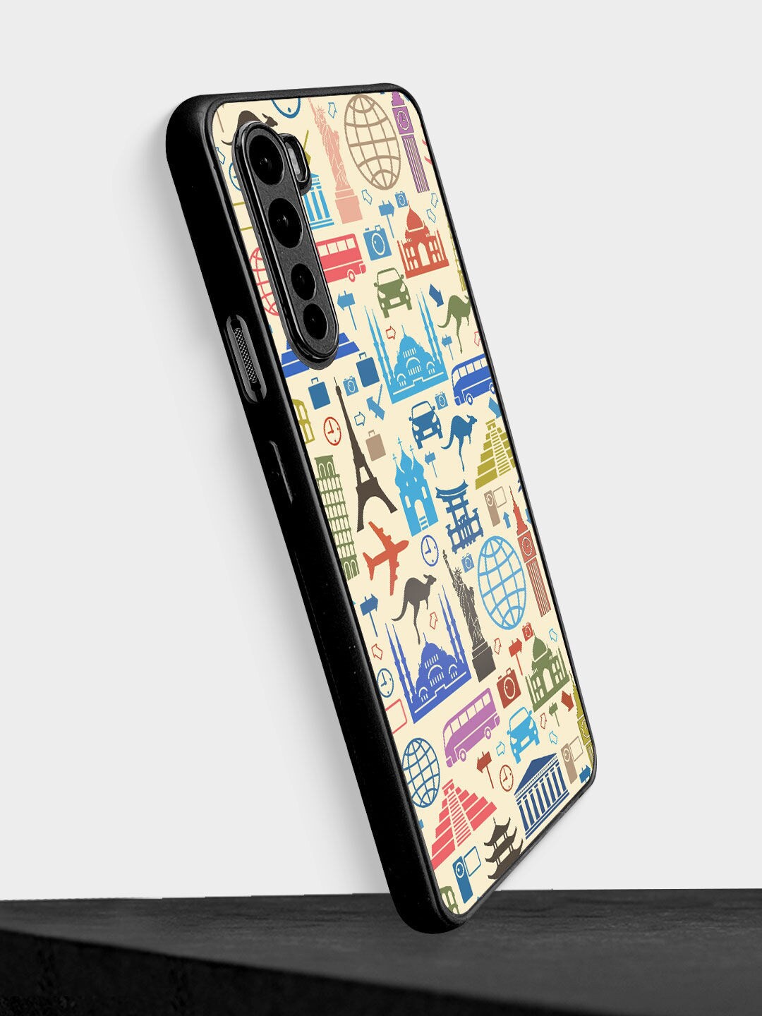 

macmerise Crem-Colored Printed OnePlus Nord Bumper Phone Back Case, Cream