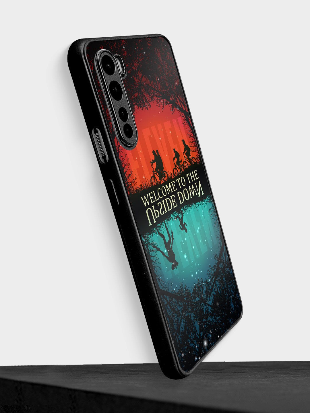 

macmerise Red & Blue Upside Down Printed OnePlus Nord Bumper Phone Case