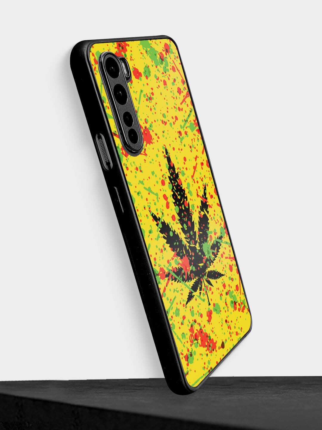 

macmerise Yellow Rasta Splash Design OnePlus Nord Phone Back Case