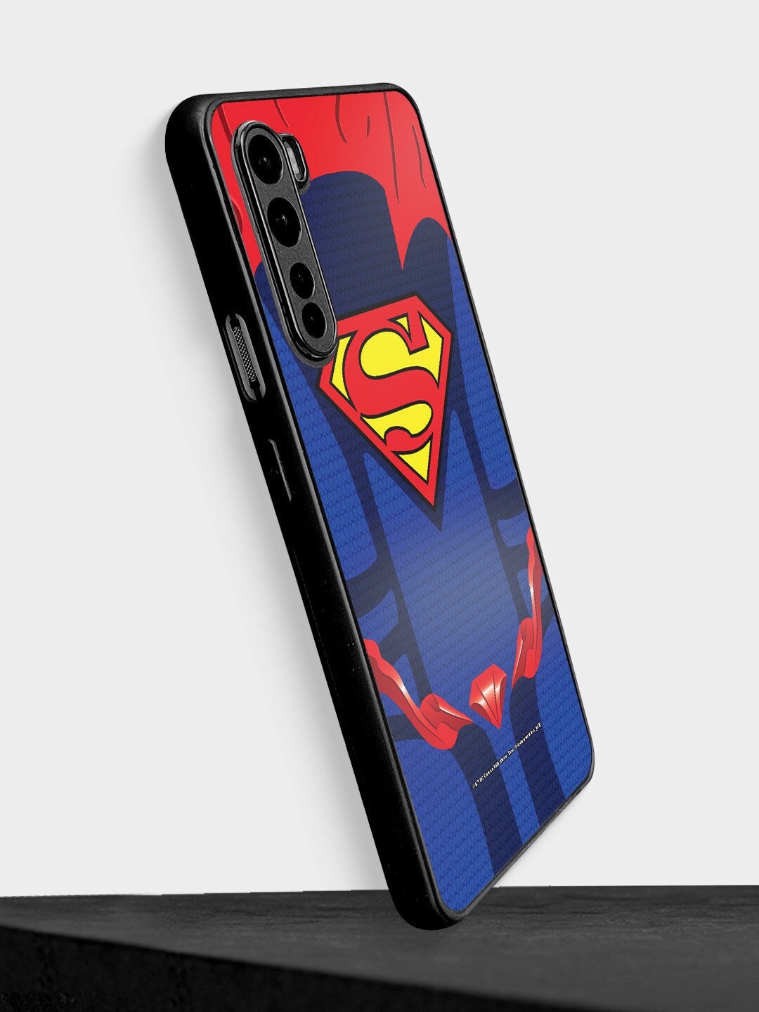 

macmerise Blue & Red Superman Printed OnePlus Nord Bumper Back Case