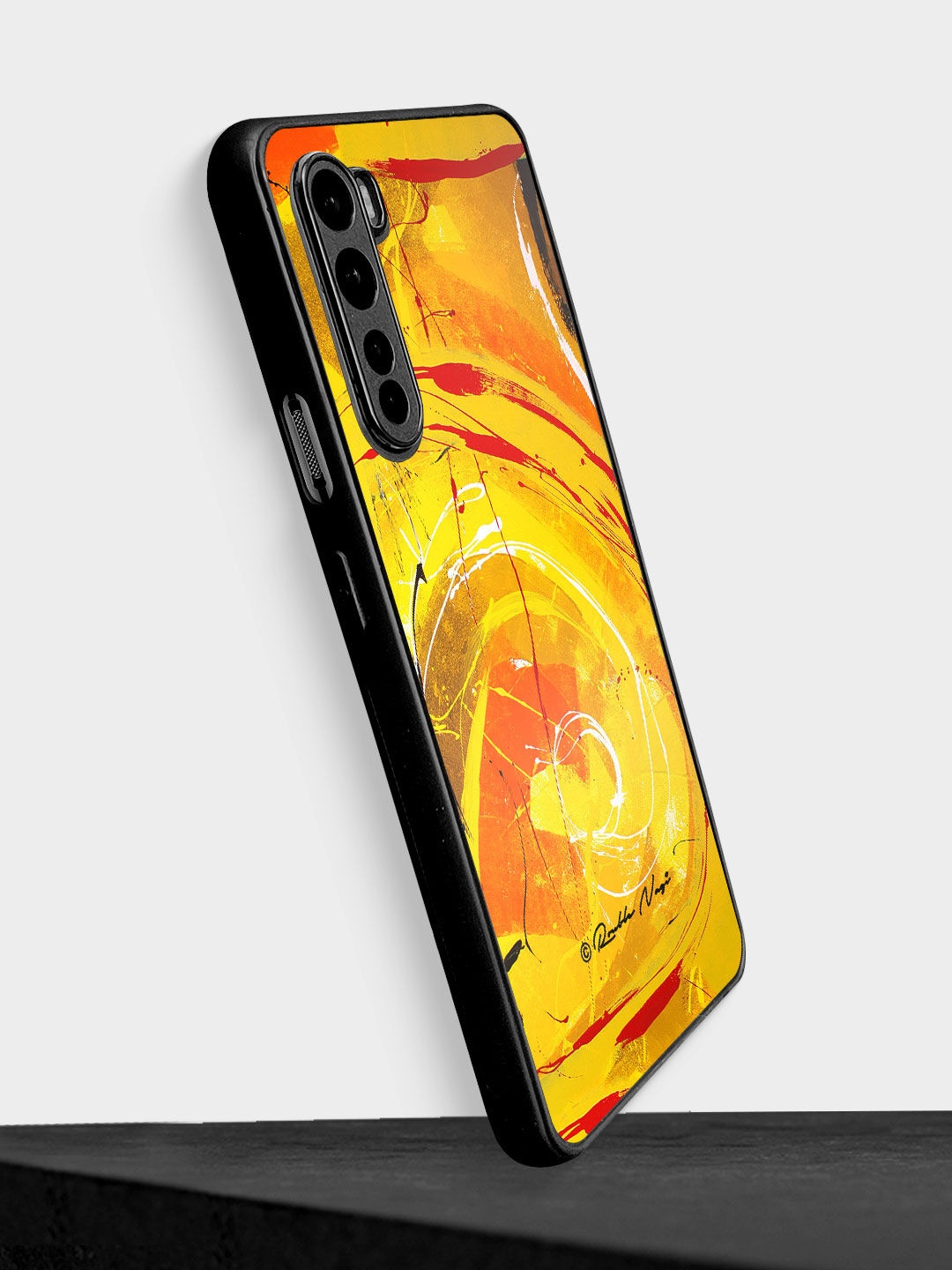 

macmerise Yellow Abstract Printed OnePlus Nord 2 Bumper Back Case