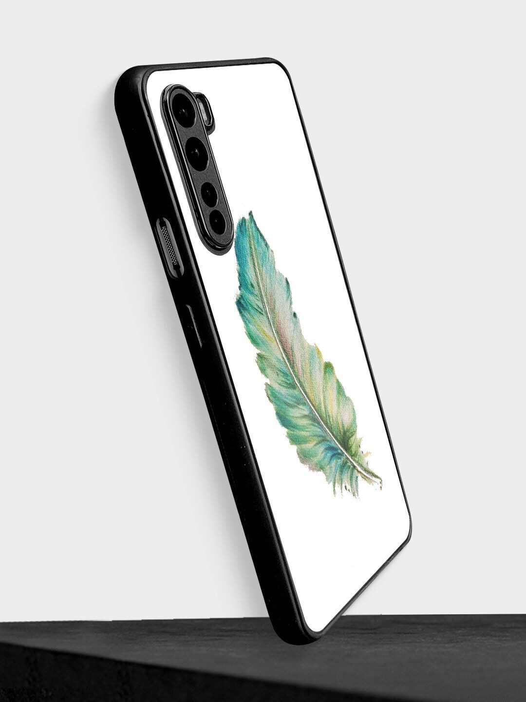 

macmerise White SK Feather Art Design Printed OnePlus Nord Bumper Back Case