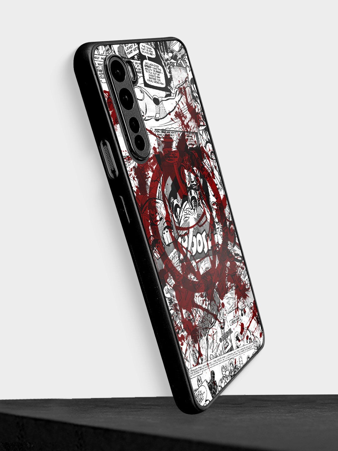 

macmerise Black & White Splash Out Ironman Printed OnePlus Nord Phone Back Case