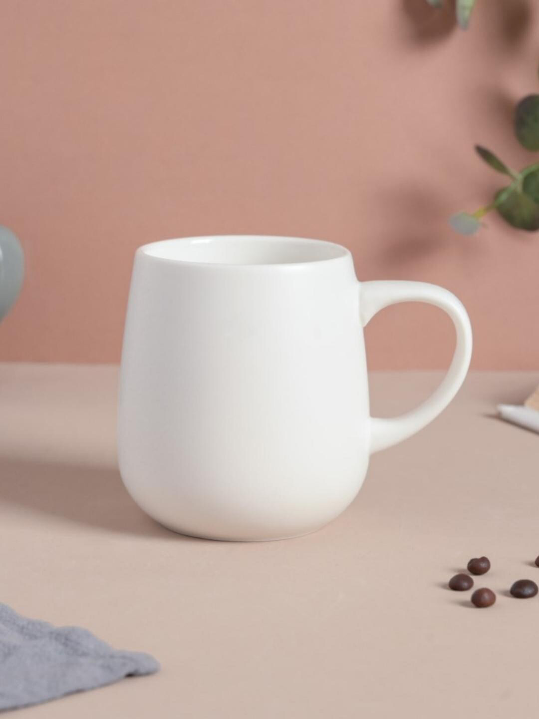 

Nestasia White Microwave Safe Ceramic Matte Cup 250 ml