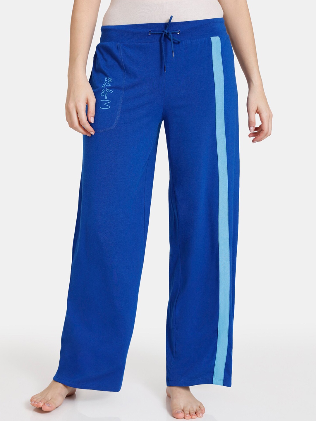 

Zivame Women Blue Solid Lounge Pants