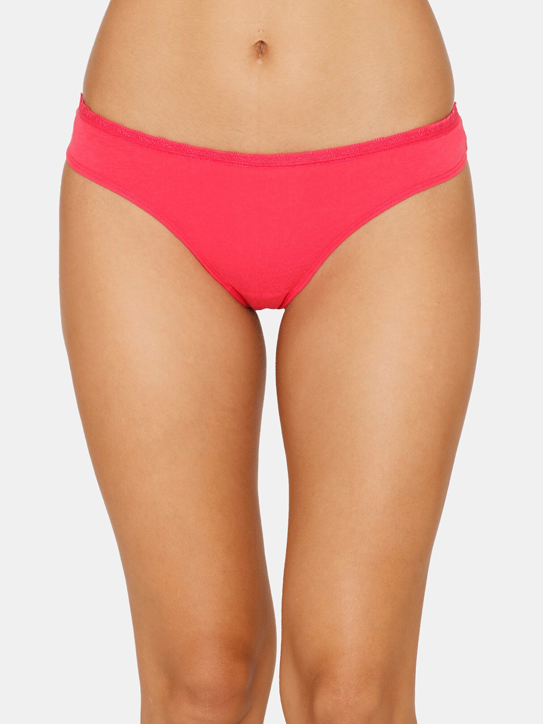 

Zivame Women Pink Solid Thong Briefs