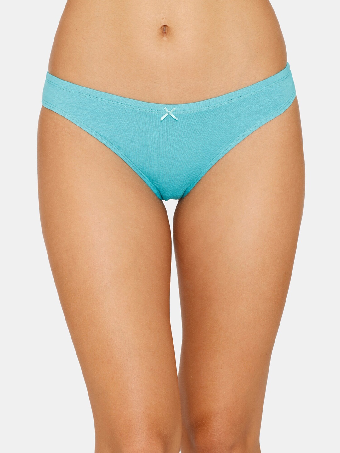 

Zivame Women Blue Solid Anti Bacterial Cotton Thong Brief