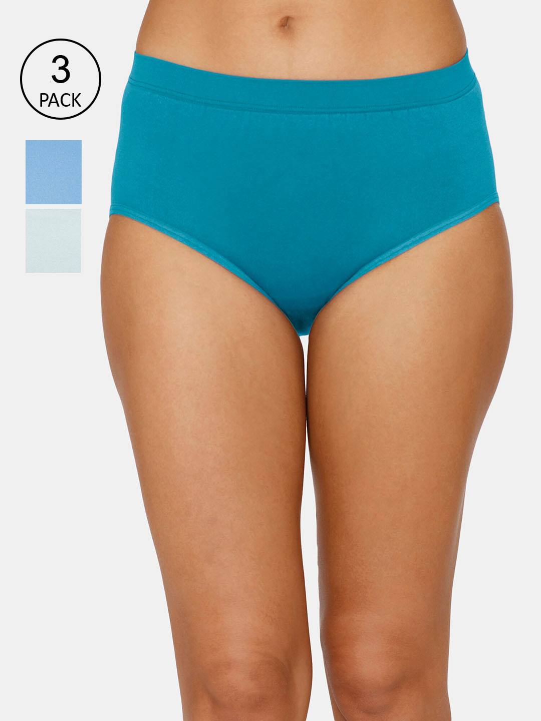 

Zivame Women Pack Of 3 Solid Anti Bacterial Hipster Briefs, White