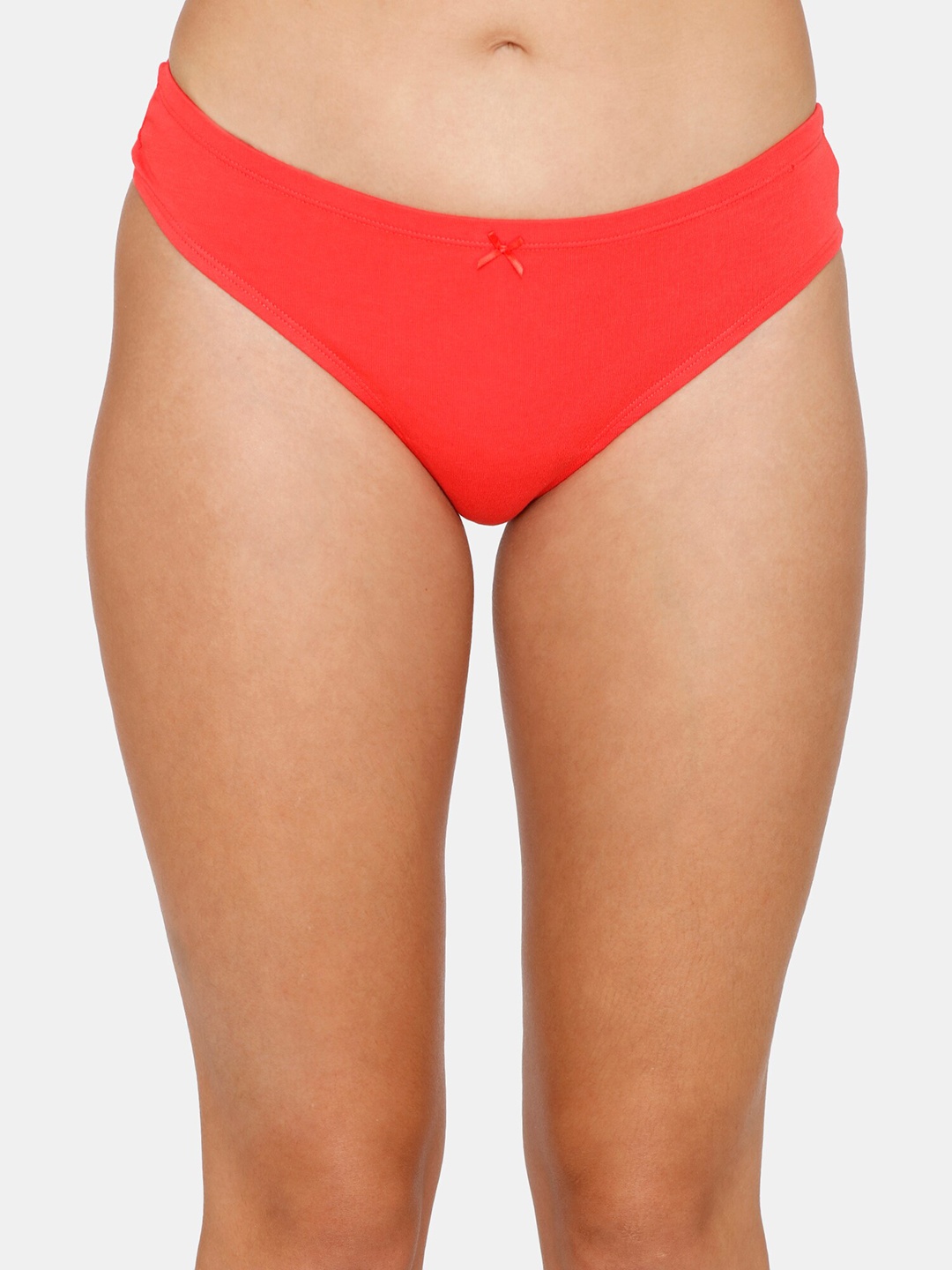 

Zivame Women Red Solid Anti Microbial Cotton Briefs