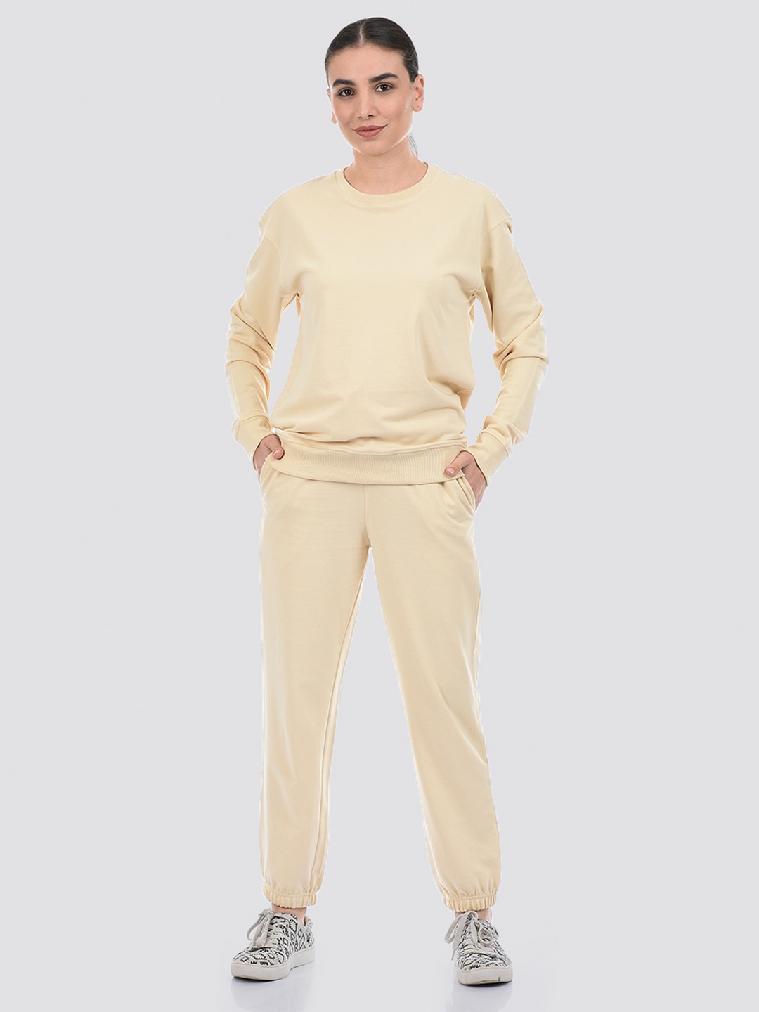 

ONEWAY Women Cotton Tracksuit, Beige