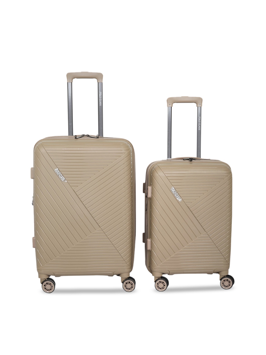 

Polo Class Set Of 2 Beige Solid Trolley Suitcase
