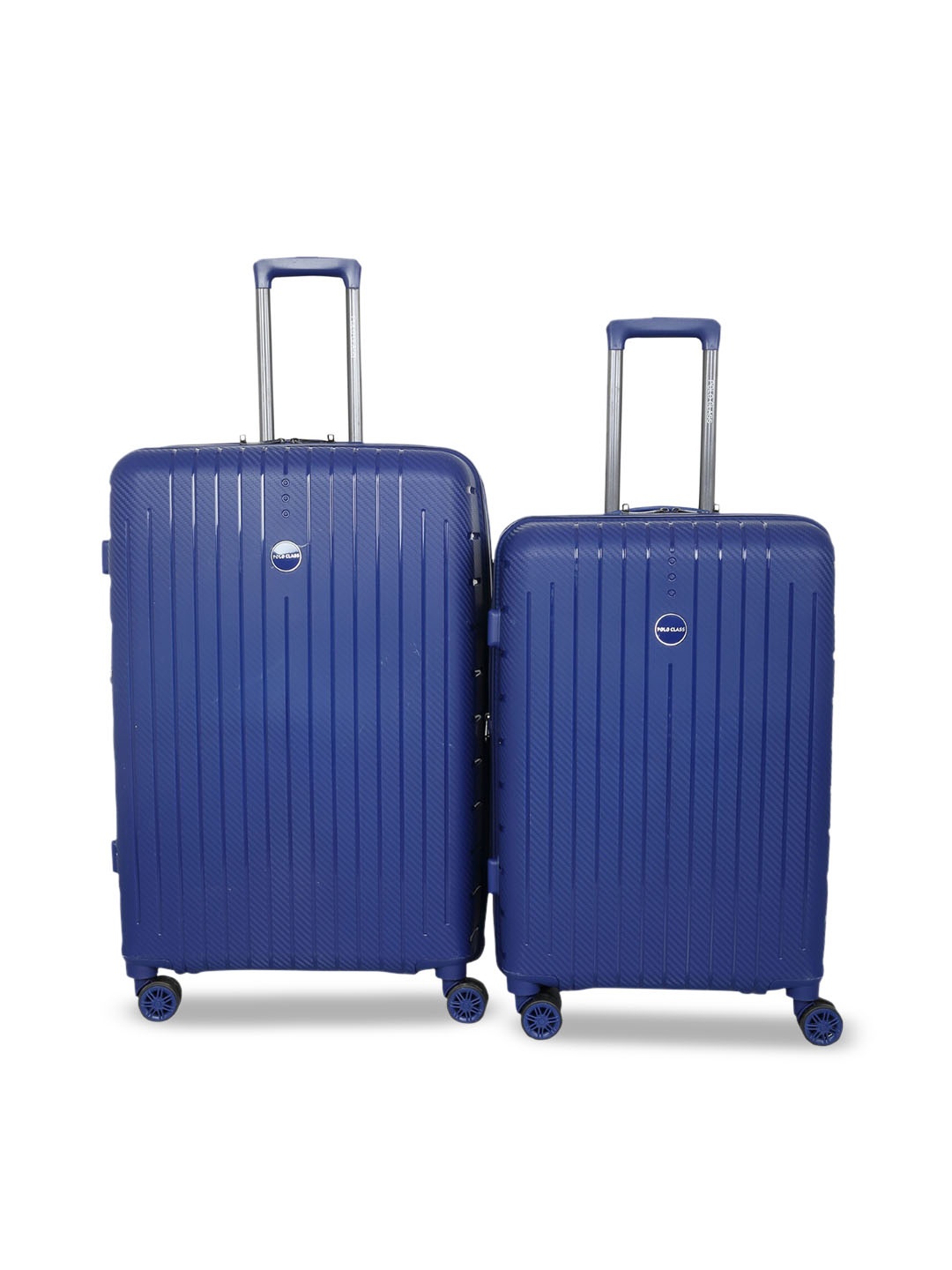 

Polo Class Set Of 2 Blue Textured Hard-Sided Trolley Suitcases