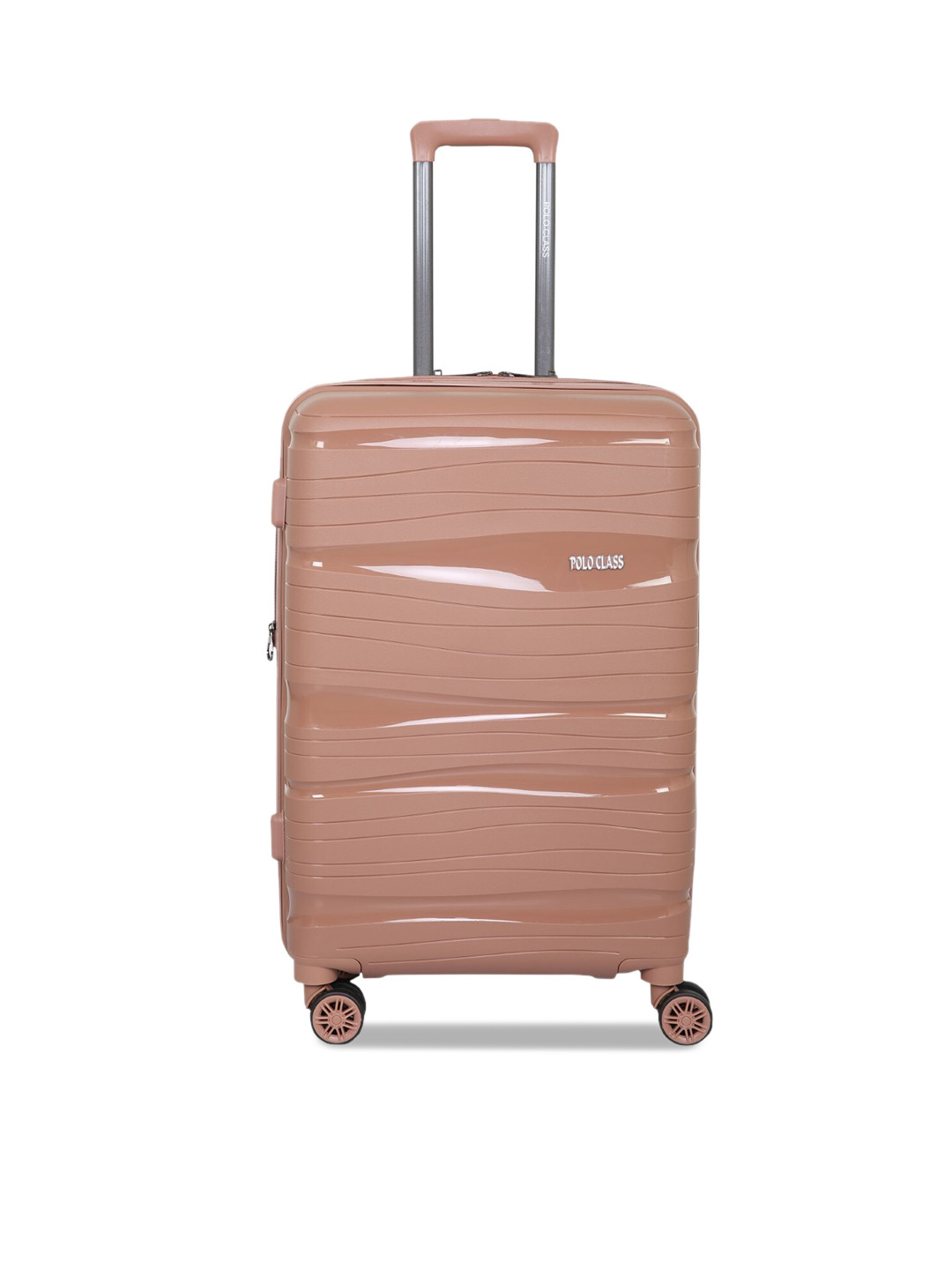 

Polo Class Peach Coloured Solid Hard-Sided Small Trolley Suitcase