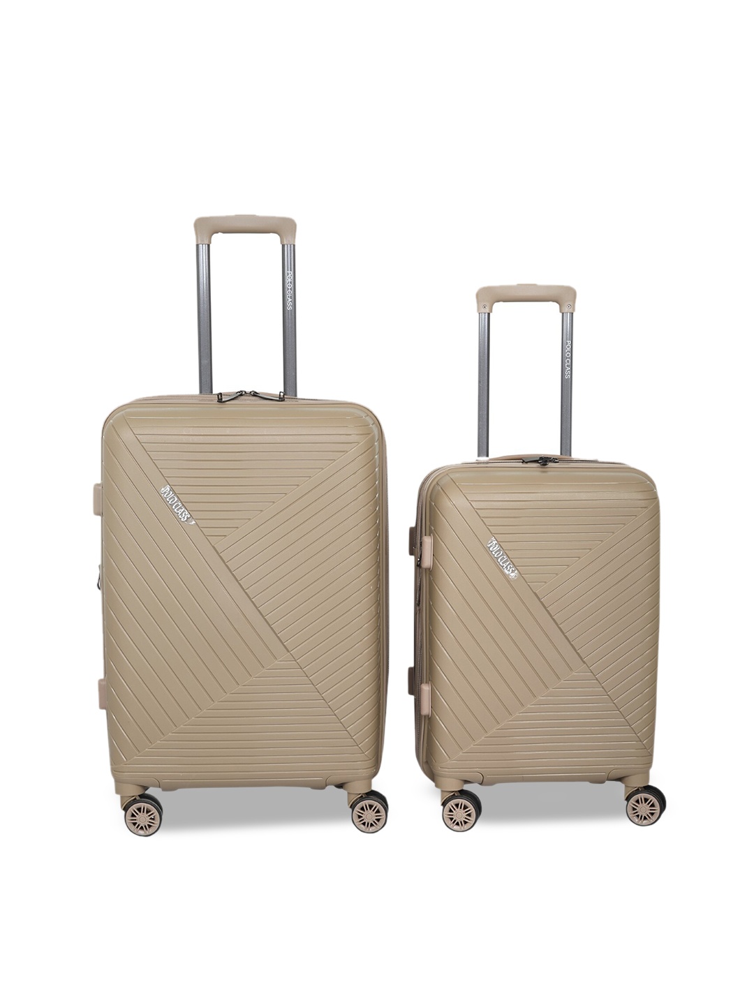 

Polo Class Set Of 2 Beige Textured Hard-Sided Cabin Trolley Bag