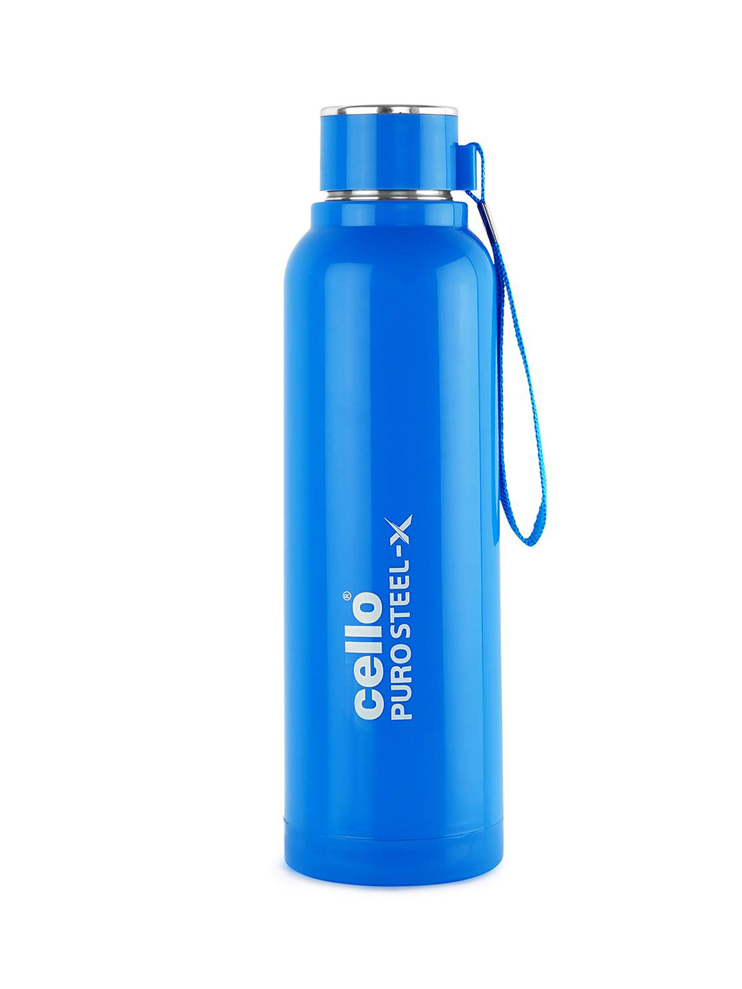 

Cello Puro Steel-X Benz 600 Blue Inner Stainless Steel Cold Insulated Water Bottle-520ml