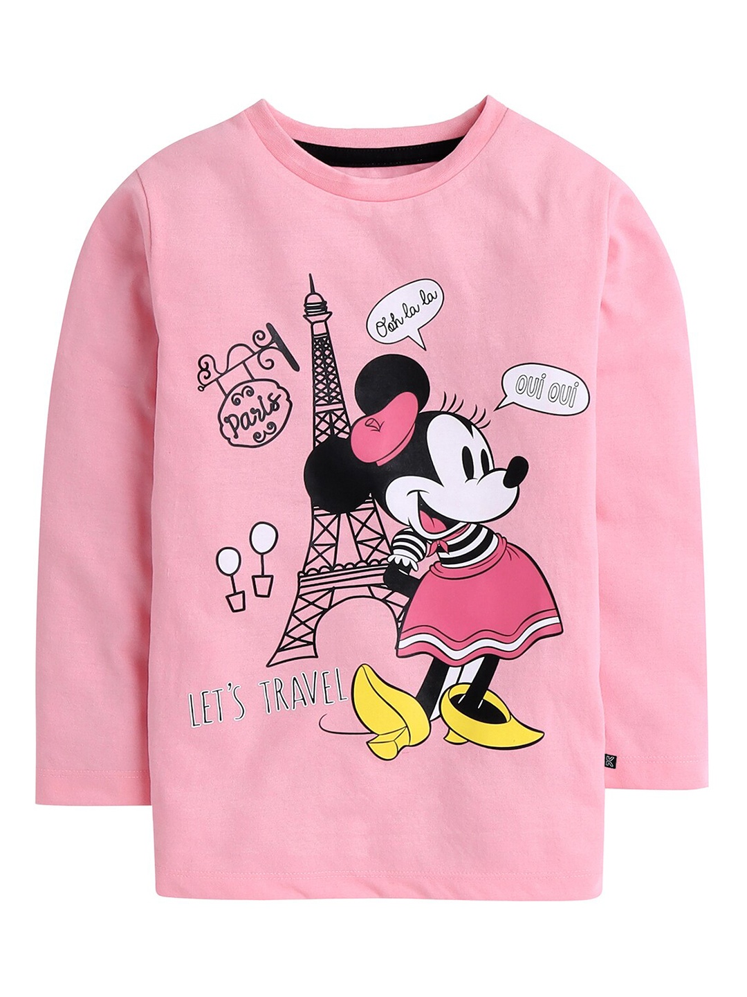 

KINSEY Girls Pink Minnie Mouse Printed Cotton T-shirt