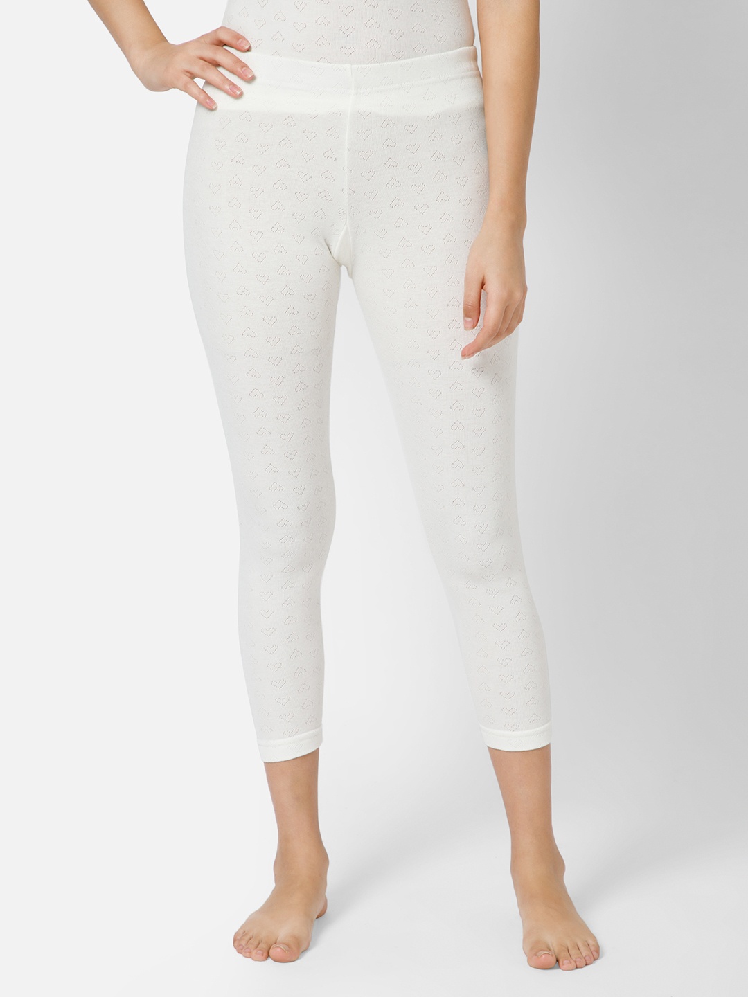 

BODYCARE INSIDER Women White Solid Cotton Thermal Bottoms