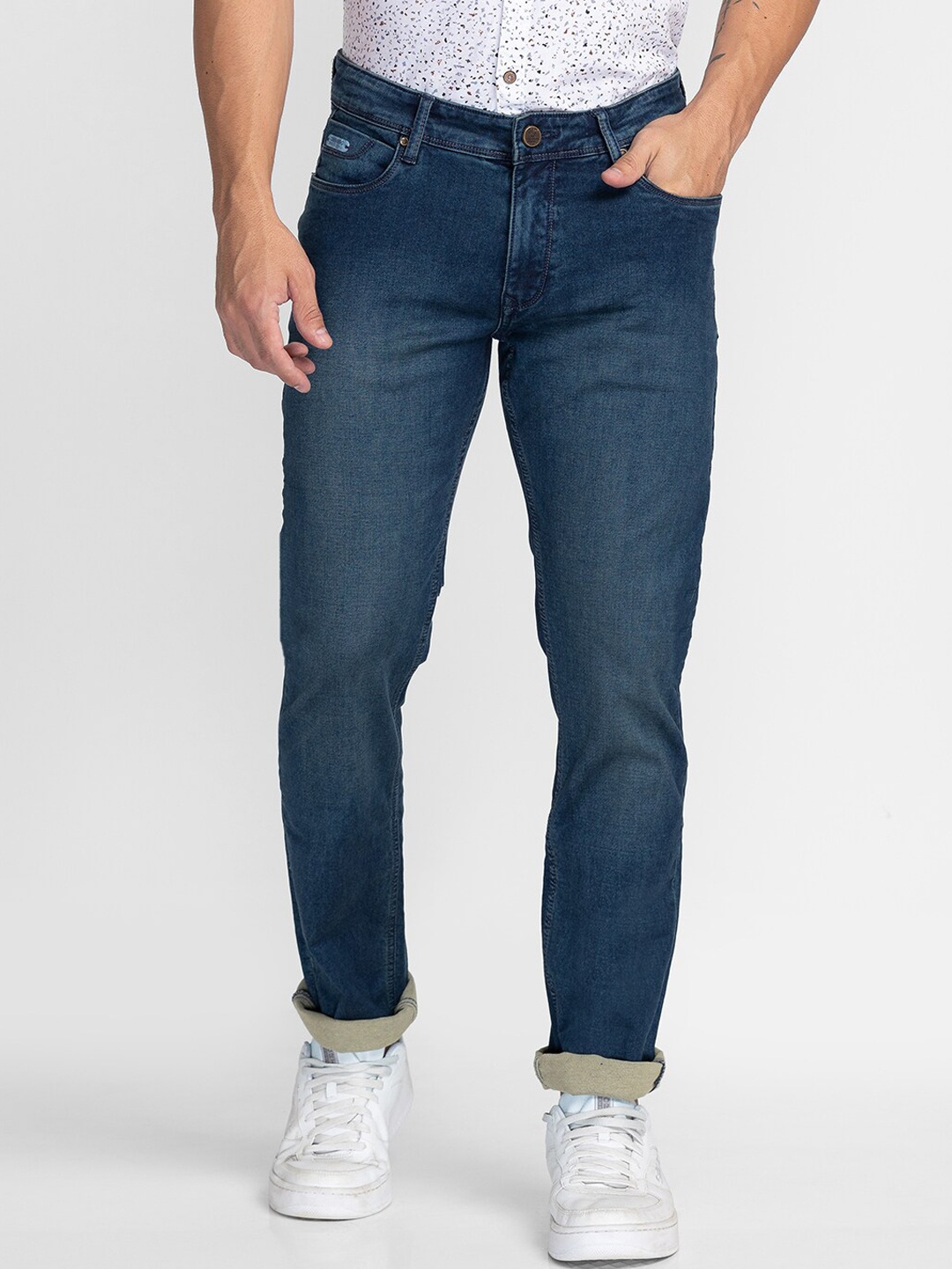 

Oxemberg Men Blue Lean Slim Fit Light Fade Jeans