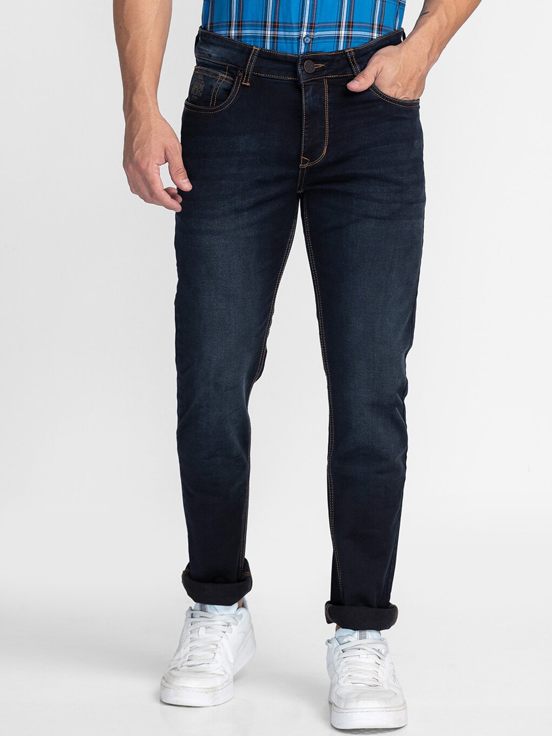 

Oxemberg Men Blue Lean Slim Fit Light Fade Jeans