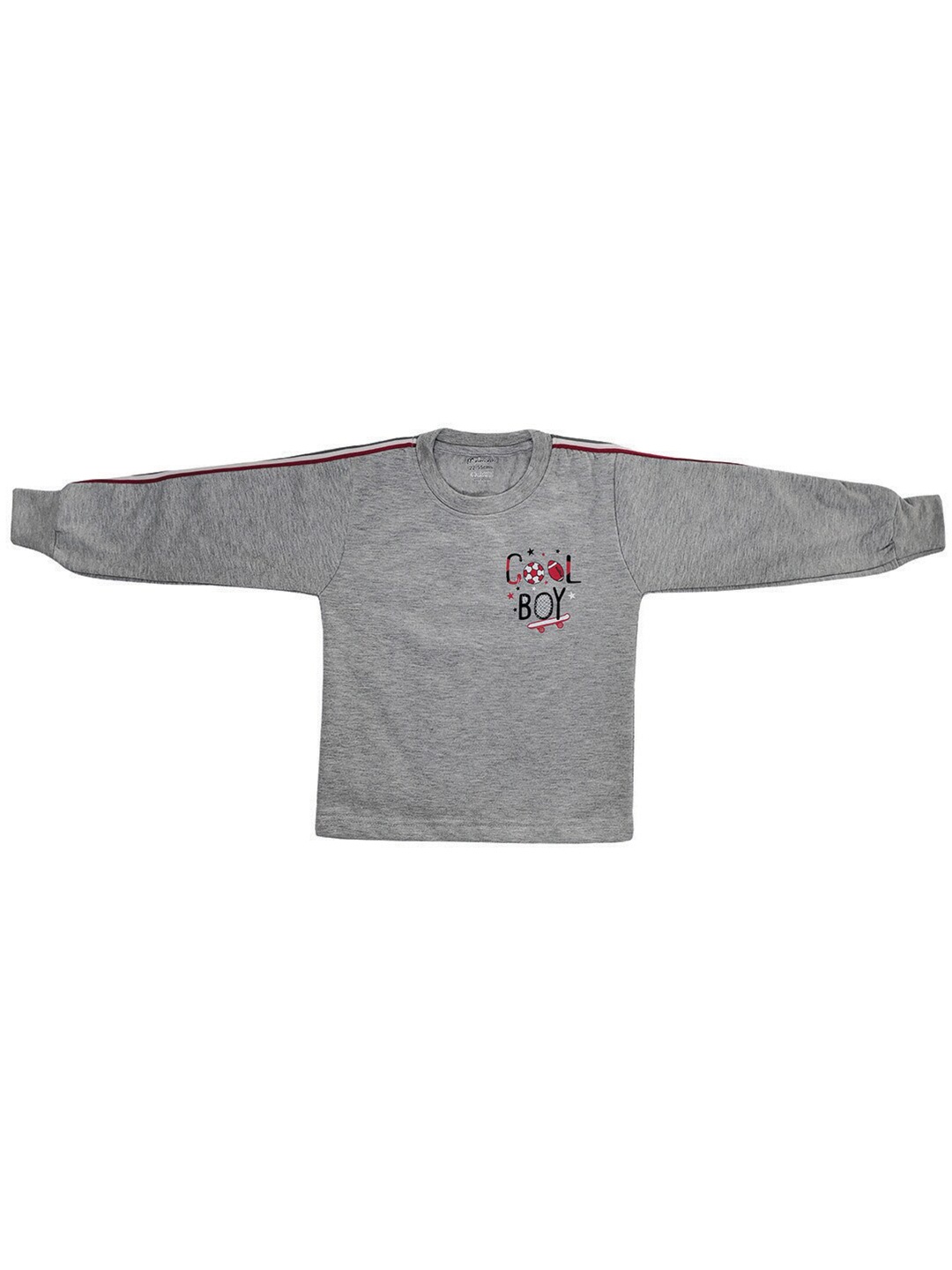 

Zoom Minimondo Kids Grey Typography Printed Fleece Sweatshirt