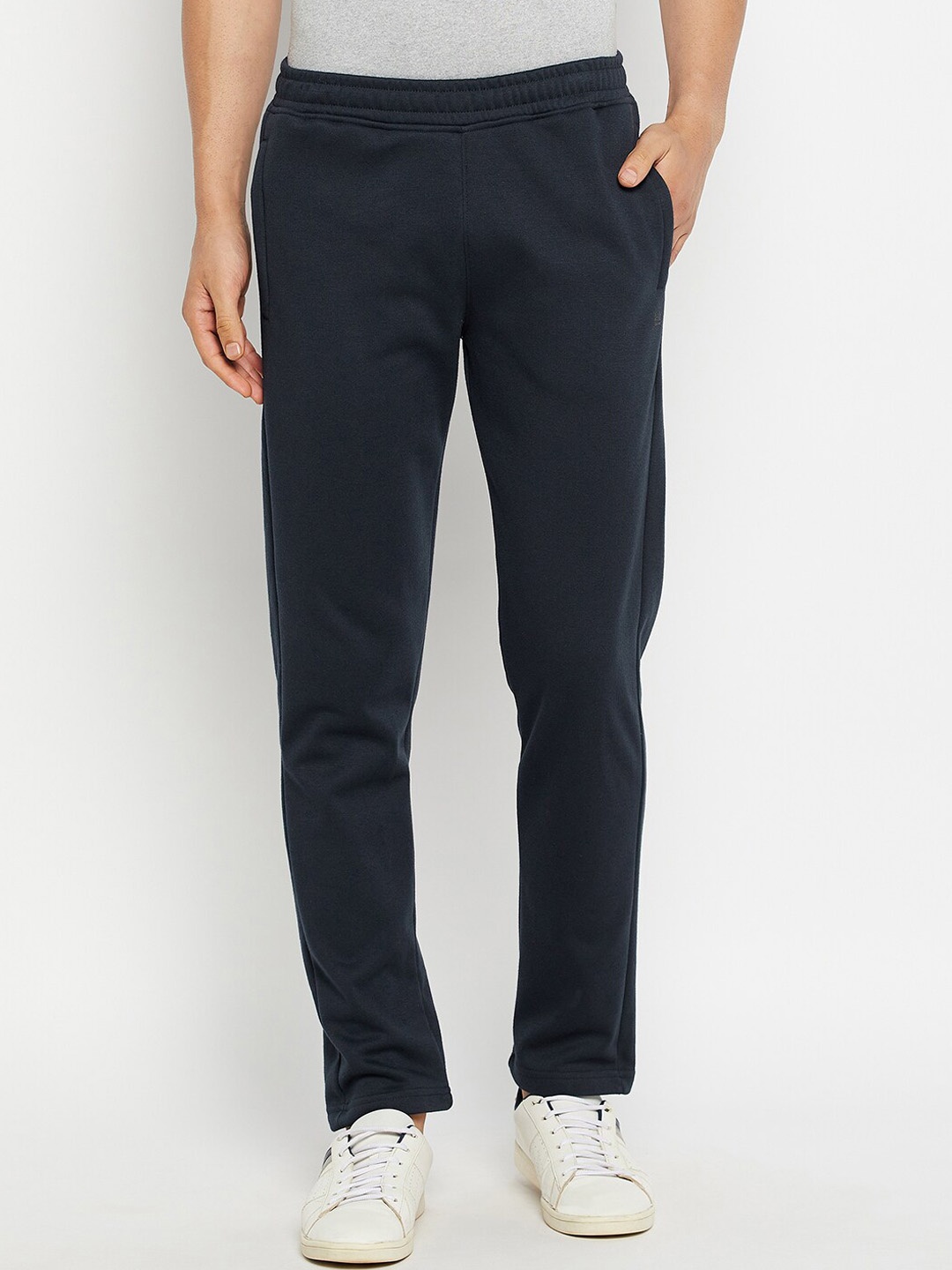 

Okane Men Navy Blue Solid Track Pants