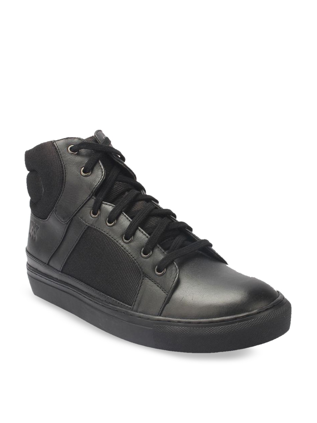 

Aditi Wasan Men Black Leather Sneakers