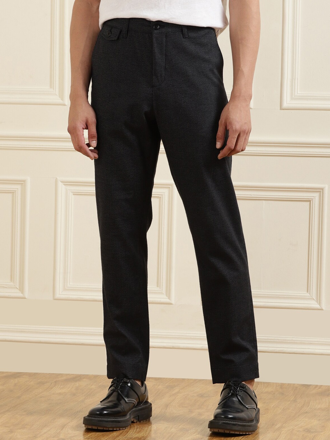

Ted Baker Men Navy Blue Solid Trousers