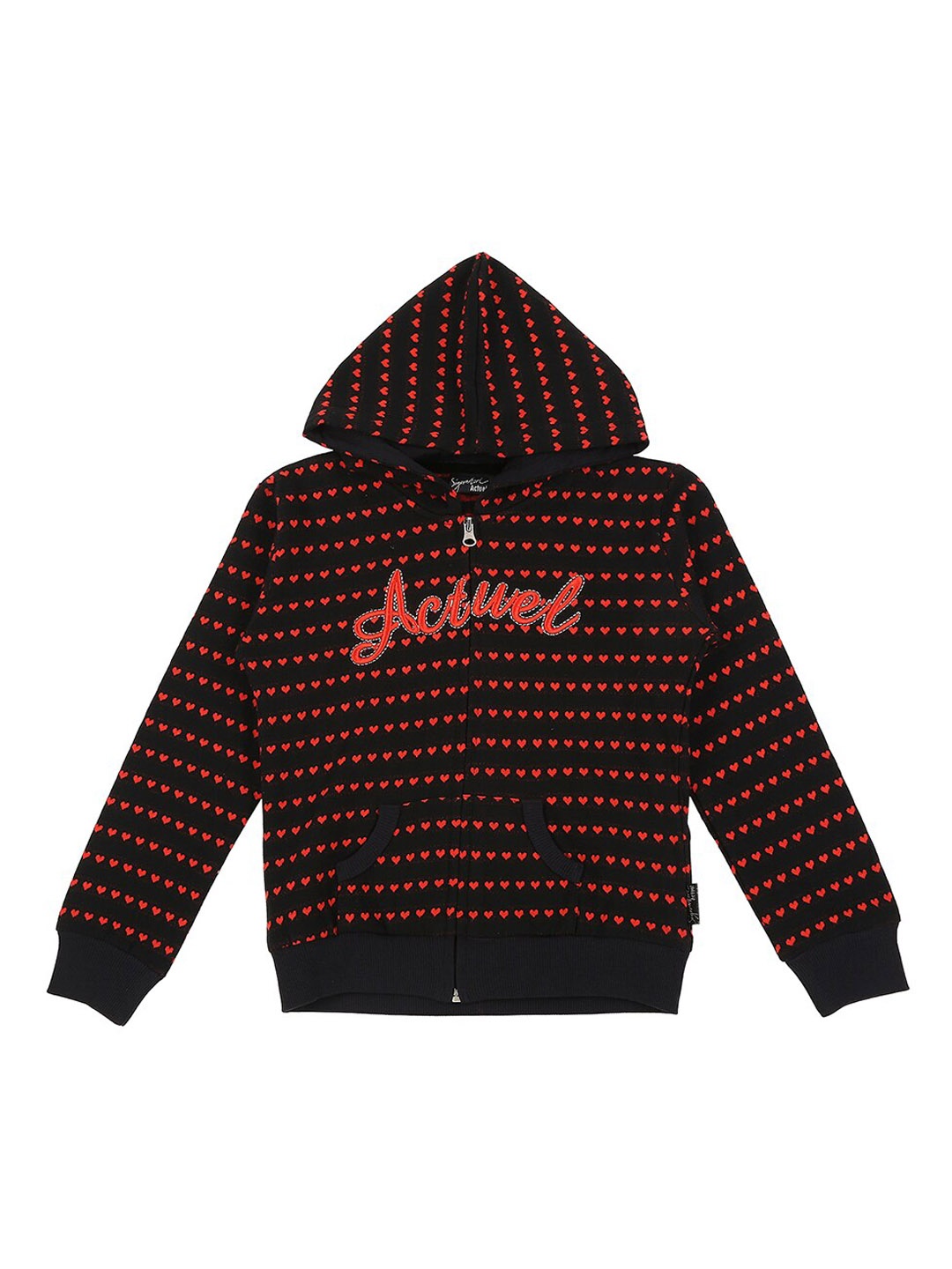 

Actuel Girls Black & Red Pure Cotton Bomber Jacket