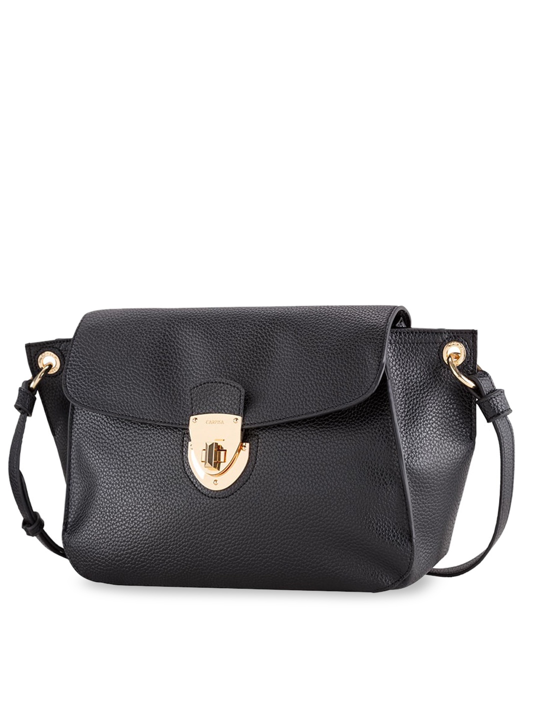 

CARPISA Black Structured Sling Bag