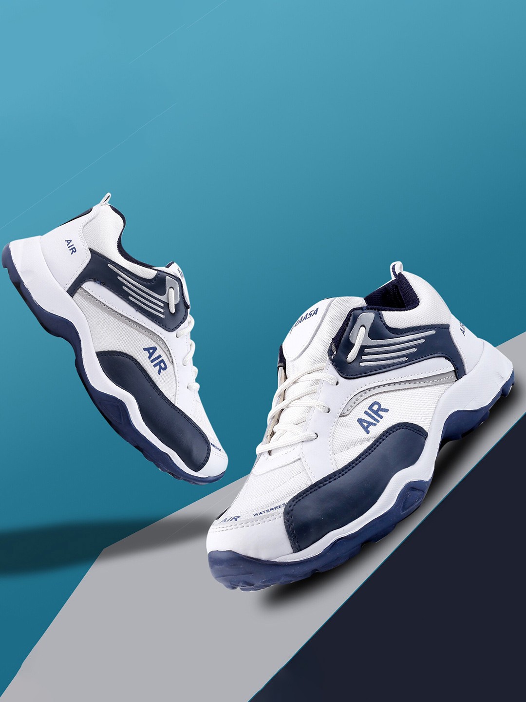 

KRAASA Men Navy Blue Running Shoes
