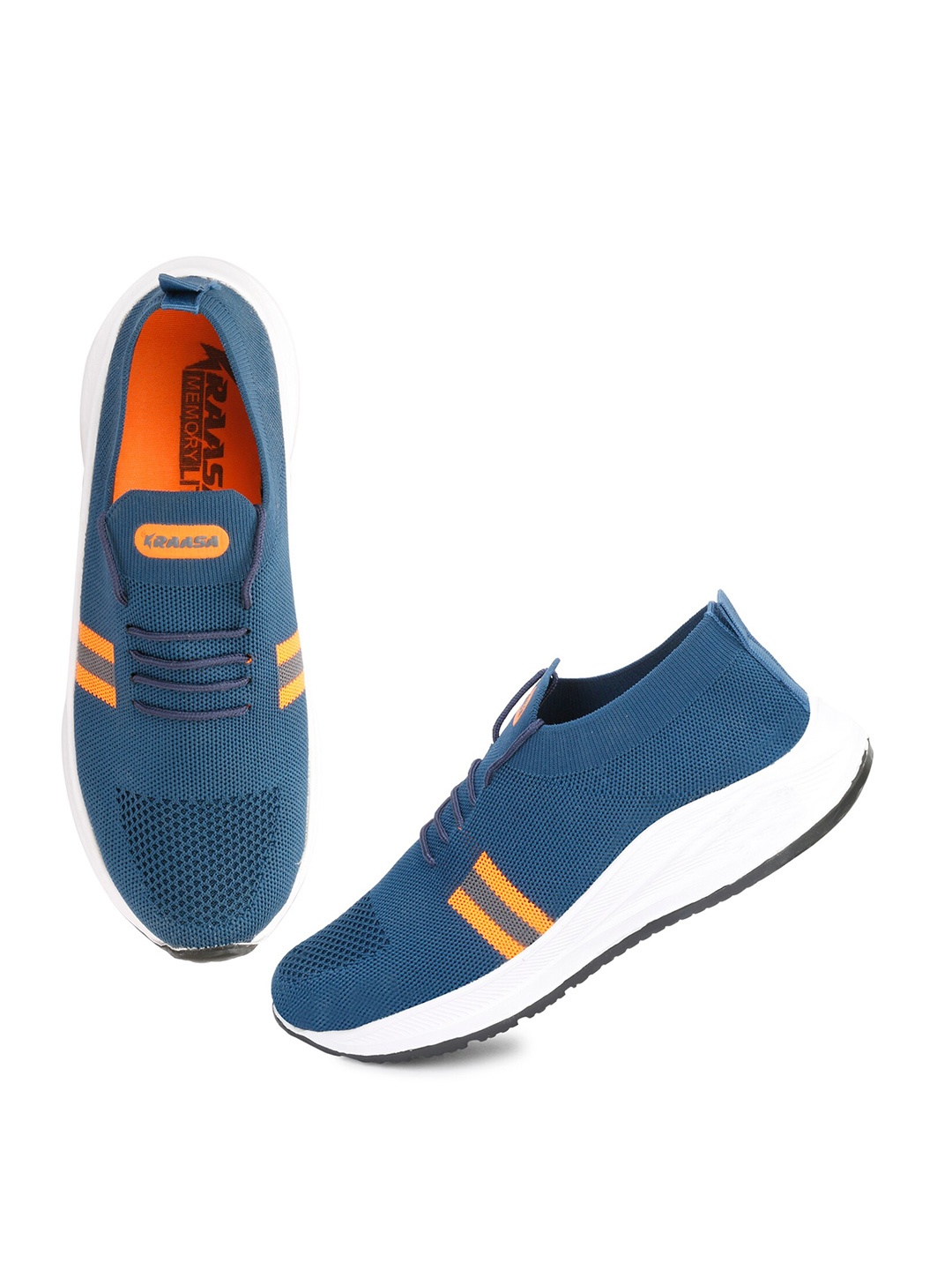 

KRAASA Men Blue Textile Running Shoes