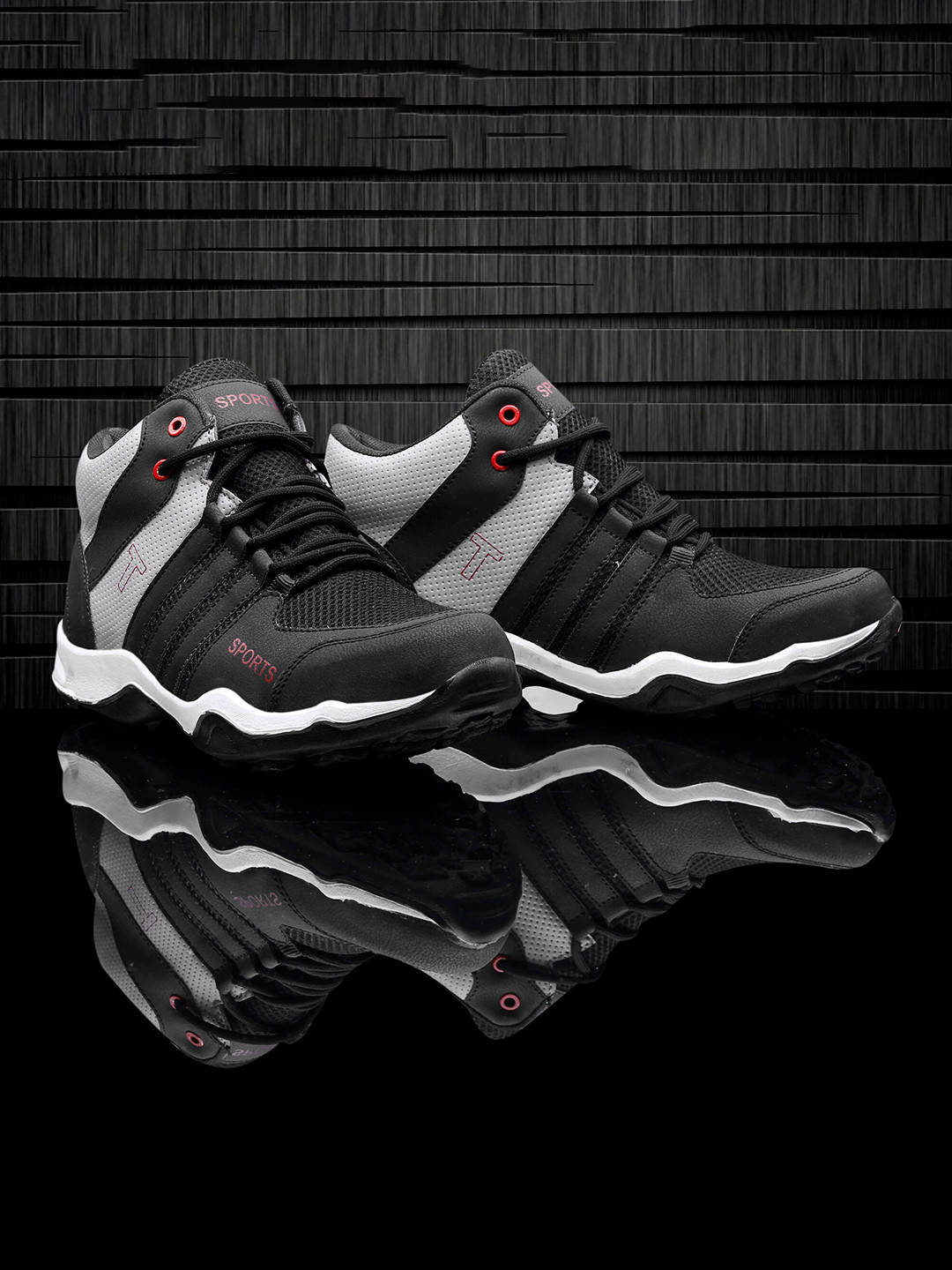 

KRAASA Men Black Running Shoes