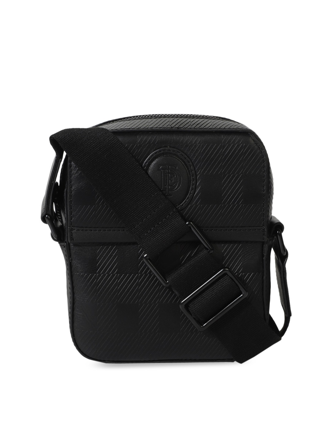 

Ted Baker Black Textured Leather Structured Sling Bag