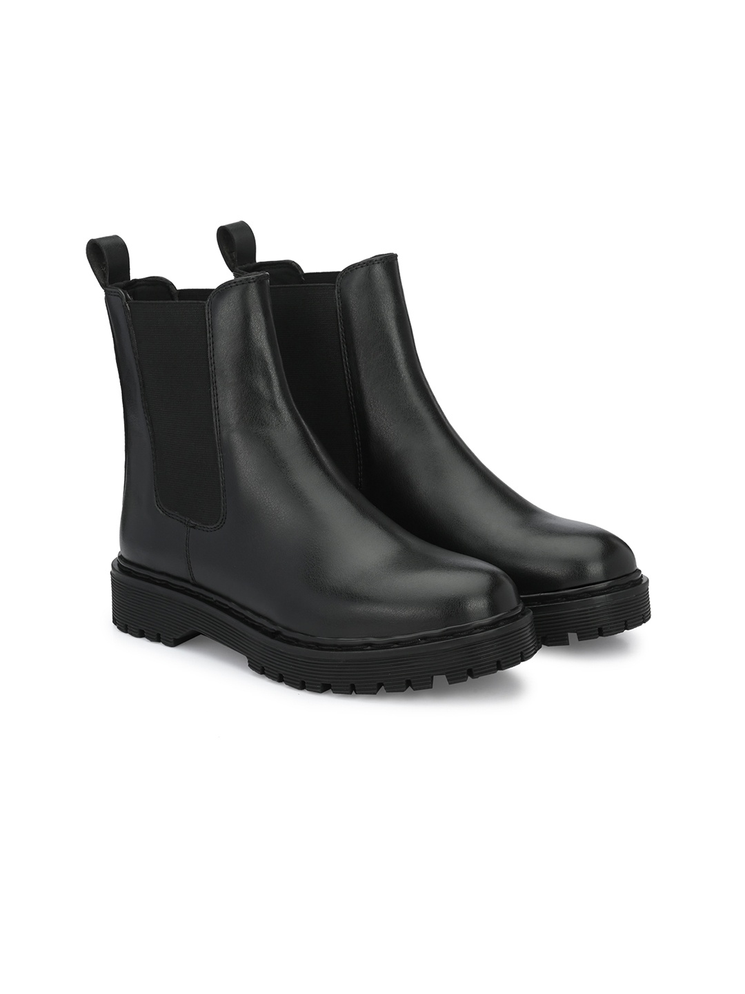 

Delize Women Black Synthetic Leather Chelsea Boots