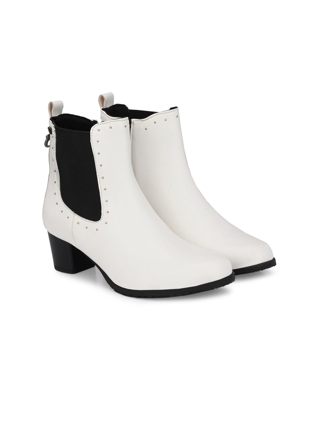 

Delize Women White Solid Chelsea Boots