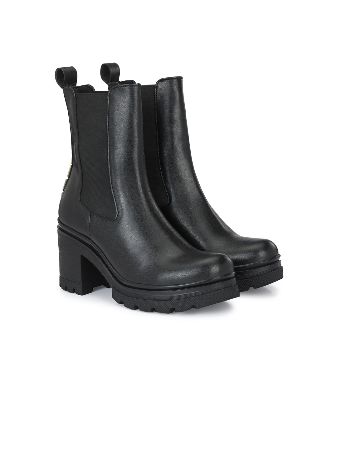 

Delize Women Black Solid Chelsea Boots