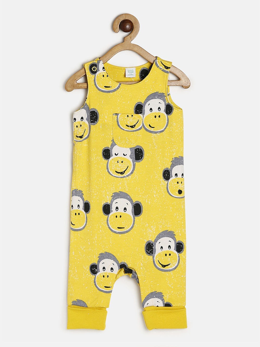 

MINI KLUB Boys Yellow Printed Rompers